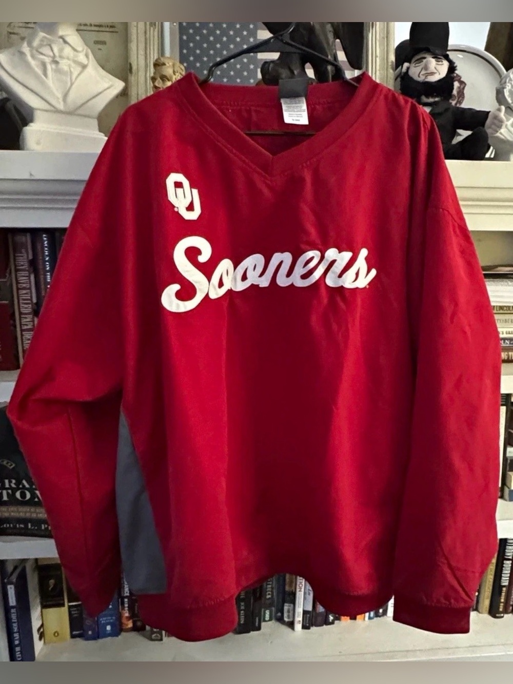 Knights Apparel Oklahoma Sooners Red V-Neck Pullover Sweatshirt Men’s XL - Picture 2 of 7
